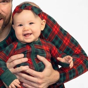 Little Sleepies Holiday Tartan Convertible Zippy